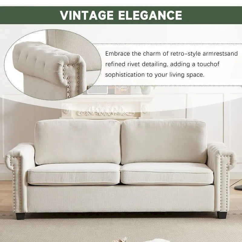 83.8 Convertible 2-in-1 Pullout Polyester Sleeper Sofa Bed