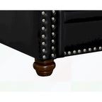 3 Seat Sofa with Rubber wood Legs and Nails finish