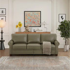 3 Seat Sofa with Rubber wood Legs and Nails finish