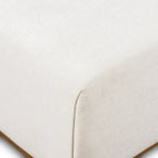 Ottoman with Adjustable Walnut Table - Full Grain Genuine Leather