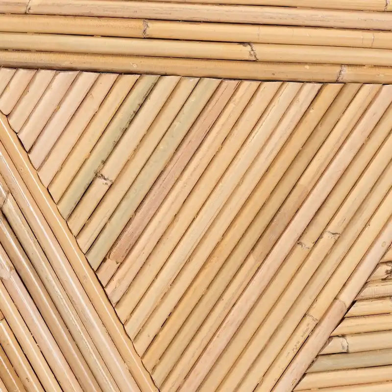 Modern Bohemian Natural Rattan End Table