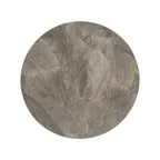 Glossy Sintered Stone with Grey Metal Base End Table