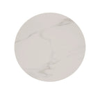 Glossy Sintered Stone with Grey Metal Base End Table