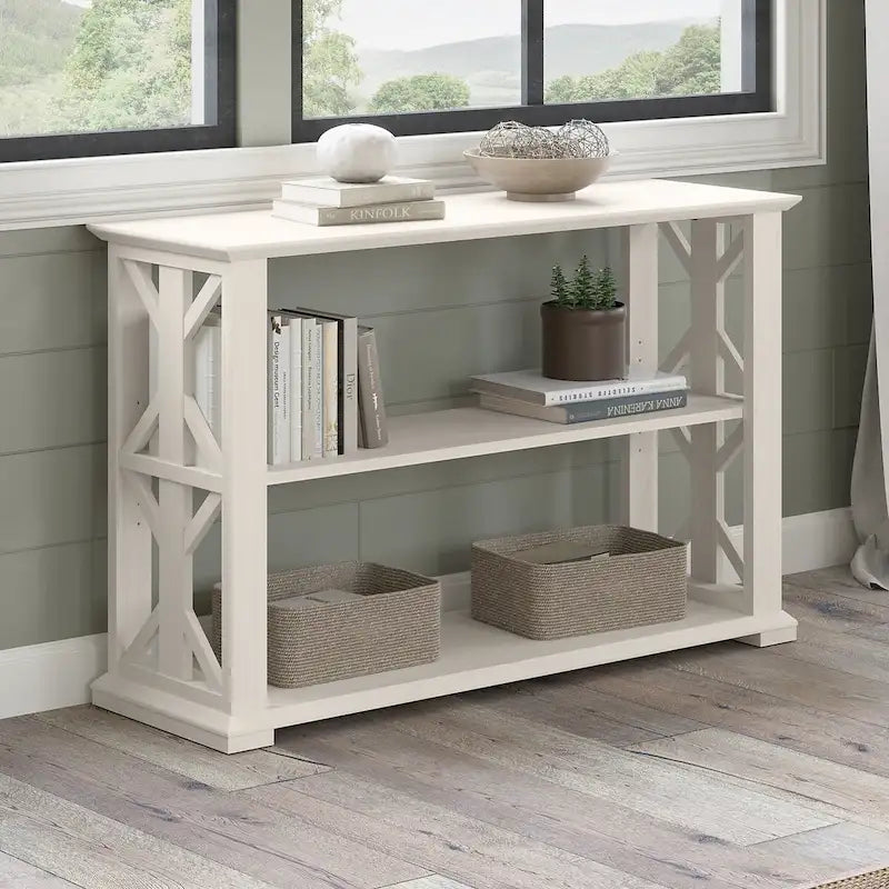 Console Table with Shelves