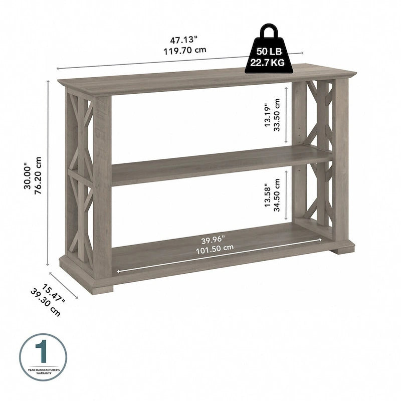 Console Table with Shelves