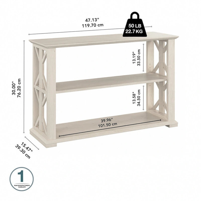 Console Table with Shelves